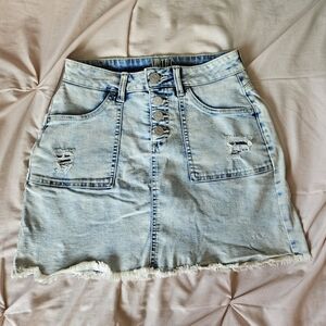 Light Washed Denim Skirt